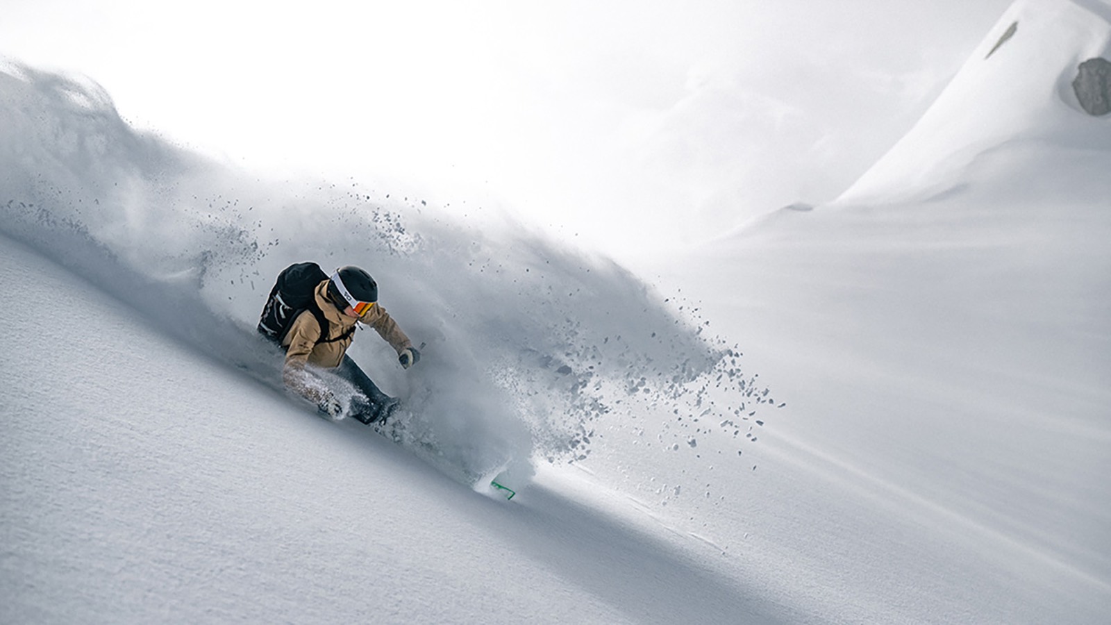 Ambassador photo — snowboard turn